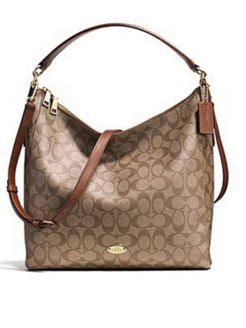 Coach Signature Canvas Hobo Bag